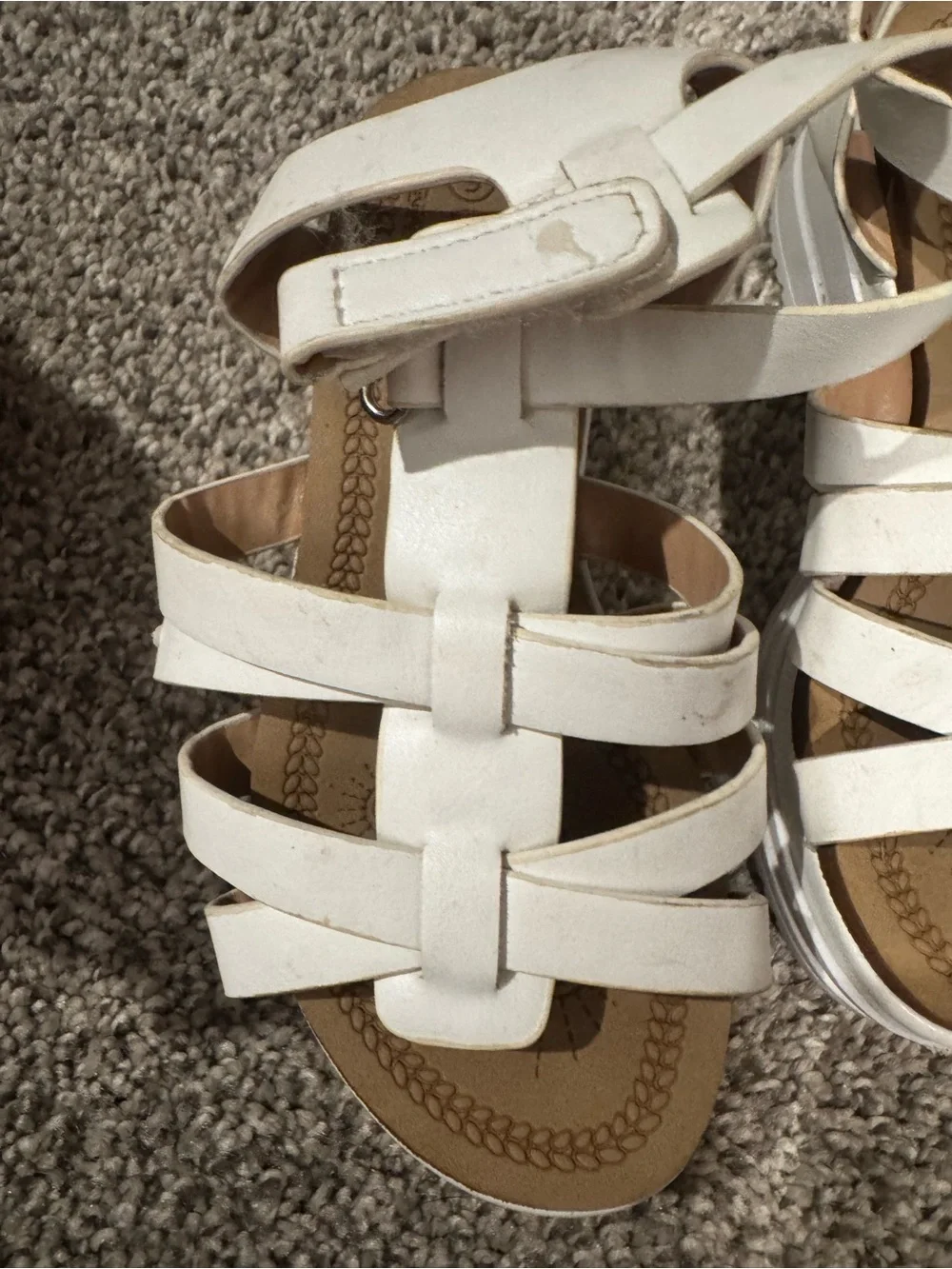 White Strappy Gladiator Sandals